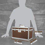 Storage Lock Box with Combination Lock, Lockable Medicine Storage Box, Empty First Aid Box, Security Lock Box, Multipurpose Locking Box for Home and Outdoor Use (Coffee, X-Large)