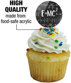 E=MC 2 Energy Mass Equation Albert Einstein Theory of Special Relativity Math Cupcake Picks Toppers Decoration Set of 6