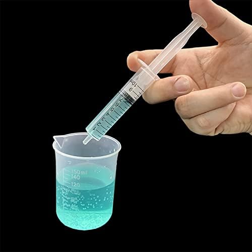 10ml Syringe for Liquid, Oral, Scientific Labs, Measurement, Dispensing, with Cap- 3 Pack