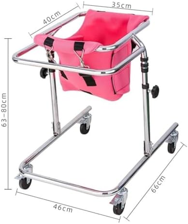 Rehabilitation Rollator Walkers Disabled,4 Walker with Wheels and seat Disabled Auxiliary,Foldable hemi Walker Equipment Rehabilitation Training Walking Aid,for Toddlers Teens with Special Needs