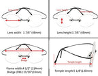 Eyekepper Titanium Rimless Round Eyeglasses 48mm Circle Optical Frame Gold
