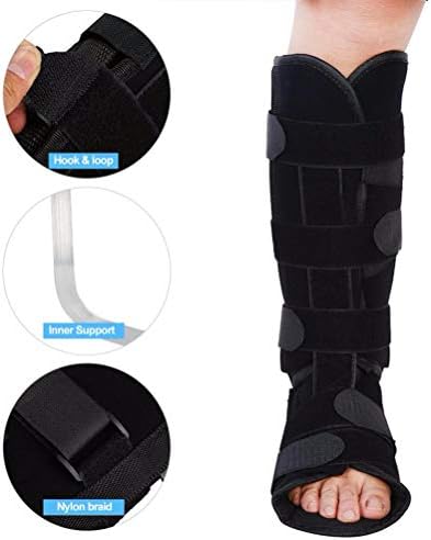 Drop Foot Brace Orthosis AFO, Foot Drop Orthosis Stroke Hemiplegia Rehabilitation Equipment Foot Varus Correction Orthotic,L