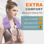 uncn Heating Pad for Neck and Shoulders and Back Moist Small Microwavable Neck Wrap Warmer Weighted Heat Wrap Microwave Heatable Rice Beanbag Cervical Hot Pack Lavender Scented 1.5Pounds