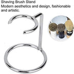 Shaving Brush Stand, Shave Brush Stand, Shaving Stand Artistic Lightweight Stainless Steel Silver Shaving Brush Holder Safety Brush Kit Suitable for Men