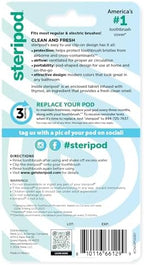 Steripod Clip-On Toothbrush Protector, Green and Blue, 2 Count