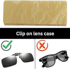 Clip on Case for Glasses, Clip on Sunglasses Case, Slim Flat Hard Shell Case for Clip-on for Men Women Unisex