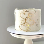 20 PCS Happy Valentine's Day Cake Toppers,Gold Acrylic Love Heart Cupid Cupcake Toppers,Valentine's Day Party Food Decorations,Anniversary Engagement Wedding Cake Decoration Birthday Party Supplies