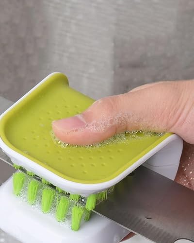 Blade Knife Cleaner Kitchen Washing Brush Chopsticks Cutlery Cleaning Brush Double-Sided Scrubber Multifunctional Knife Sponge (Gray)