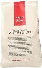 One Degree Organic Foods Sprouted Whole Wheat Flour, Certified Non-GMO & Vegan Flour for Baking, Plant Based & Organic Bread Flour (4 Pack, 80 Oz. Each)
