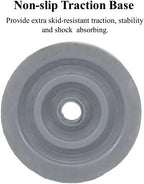 Rubber Walker Tips 1 1/8 inch Heavy Duty, Gray, Pack of 4, Replacement Tips for Walkers, Commodes, Shower Chairs, Walking Sticks, Canes Legs, Cane Tips