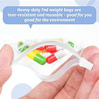 Nuanchu 200 Pieces Pill Pouches Bags Set Reusable Zippered Pill Baggies Clear Plastic Self Sealing Travel Medicine Organizer Storage with Slide Lock for Medicine and Small Items