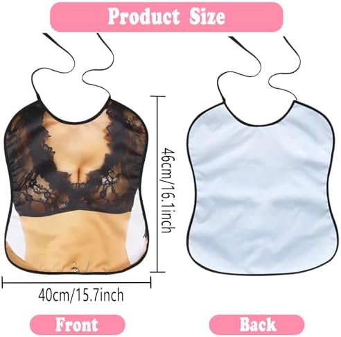 Funny Adult Bibs for Women Washable Waterproof Adult Bibs for Eating Clothing Protector Novelty Bib for Party Gifts
