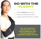 Athletic Arm Sling Class A Medical Device - Shoulder Sling Immobilizer for Injury Support - For Elbow & Wrist Too - Men & Women (Large Left, Black)