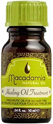 Macadamia Natural Oil Healing Oil Treatment Nourishing Hair Oil for Shine & Frizz Control, Sulfate & Paraben Free, 0.34 oz