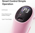 Deep Tissue Percussion Massage Gun, Ergonomic Fascia Blaster with 3 Modes & 5 Levels, Fascia Ring Massager with Belt for Muscle Relief & Full-Body Relaxation（Pink）