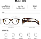 kimorn Blue Light Blocking Glasses,Anti Eyestrain & UV Protection,Square Frame Glasses for Women and Men