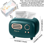 SGVAHY Retro Radio Shape Tissue Cover Box Unique Multifunction Tissue Box for Kitchen Bedroom Office Parlor Bathroom Decoration Creative Gift Tissues Cover (Retro Radio Green)