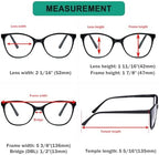 Eyekepper 4 Pack Oversized Reading Glasses - Cat Eye Design Readers for Women Reading +1.50