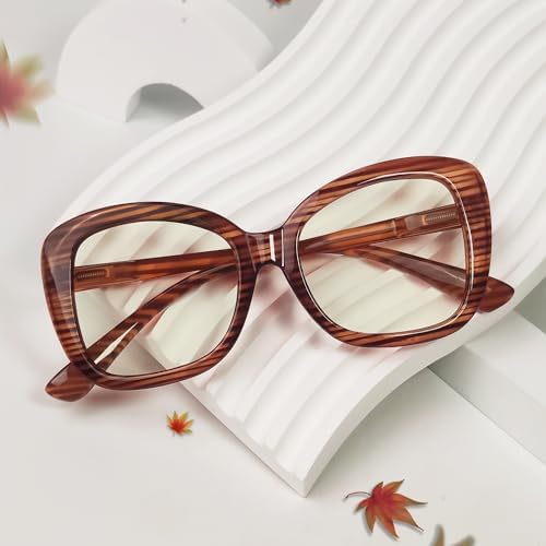 Eyekepper 4-Pack Reading Glasses Blue Light Blocking Oversized Computer Glasses Readers Women +1.0