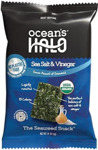Ocean’s Halo Organic Seaweed Snacks – Sea Salt & Vinegar, Trayless, Vegan, Crispy Salty Snacks, 20-Pack (0.14 oz each)