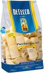 De Cecco Semolina Pasta, Paccheri No.125, 1 LB