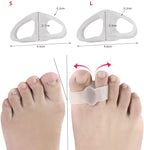 Gel Big Toe Separators, 3 Pairs Soft Silicone Big Toe Corrector Toe Spacer, Double Loop Toe Separator Hammer Toe Overlapping Toes Straightener Sleeves for Big Toe Alignment Bunion Foot Pain Relief (L)