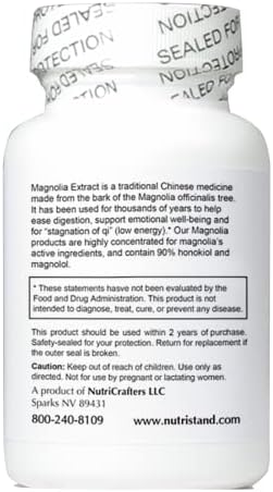 Magnolia Max 100mg 60 Capsules - Even Ratio Honokiol and Magnolol for Calming, Relaxation, and a Good Mood