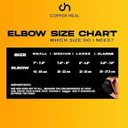 COPPER HEAL Elbow Compression Sleeve - Recovery Elbow Brace GUARANTEED with Highest Copper Infused Content - Support Stiff Sore Muscles & Joints Tendonitis Arm Tennis Basket Wrap