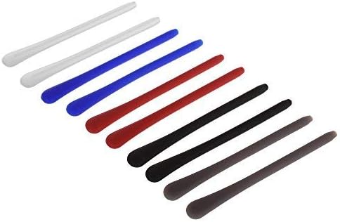 5pairs Silicone Eyeglass End Tips Ear Sock Pieces Tube Replacement for Thin Metal Eyeglass Legs
