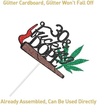 Black Glitter Have A Dope 30th Birthday Cake Topper, 30 & Fabulous / 30th Birthday Cake Topper, 30th Birthday Party Decoration for Men or Women (30th)