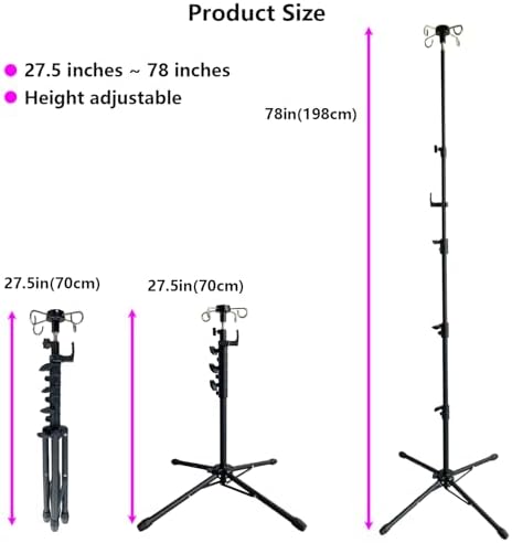 Four-Leg Portable IV Pole for Travel, Adjustable IV Poles Bag Stand Feeding Tube Holder Stand, for Pediatric Nursing Clinic HomeCare or Traveling