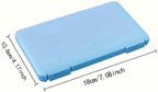 2PCS Portable Face Mask Storage Box White Multi-Compartment Transparent Plastic Dust-Proof Organizer Travel Home Office Foldable Convenient Mask Holder