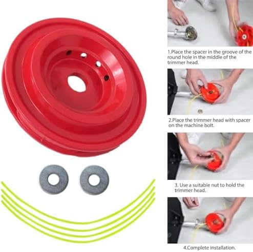 2024 Upgraded Replacement Universal Trimmer Head Red Replacement Electric for Weed Eater