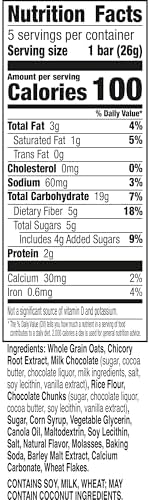 Nature Valley Peanut-Free Chewy Granola Bars, Double Chocolate, Made in a Peanut Free Facility, 5 Bars, 4.6 oz