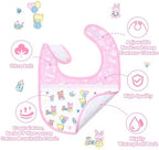 Littleforbig Cotton Waterproof Babydoll Printed Adult Bib with Adjustable Hook-and-Loop Fastener Closure - Baby Cuties Adult Bib