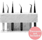 Lash Extension Supplies Tweezer Holder Stand GEMERRY Eyelash Extension Supplies Accessories Tools Acrylic Display Storage 8 Pcs Tweezers Shelf Holder (Marbling)