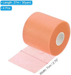 PATIKIL Foam Pre Wrap Athletic Tape 2.75 Inch x 30 Yards, 4 Rolls Non-Adhesive Prewrap Headbands for Hair Soccer Sport Wrists Elbows Knees Ankles, Orange