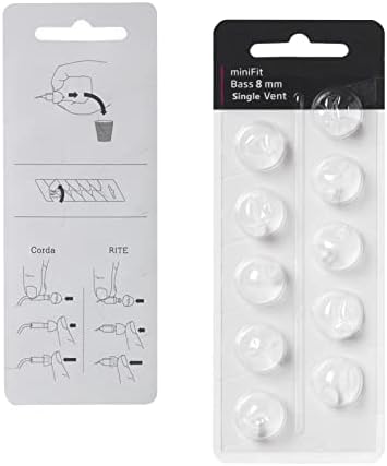 Hearing Aid Domes for Oticon Replacements, Oticon Minifit Single Vent Bass Domes (8 mm/2 Packs）, Universal Domes for Oticon Hearing Aid Supplies.
