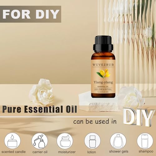 Ylang-Ylang Essential Oil 10ML, 100% Pure and Natural for Aromatherapy Diffuser - 0.33 Fl Oz
