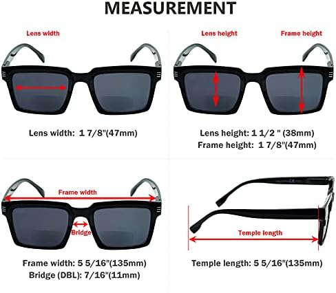 Eyekepper 4-pack Bifocal Reading Glasses for Women - Ladies Stylish Bifocal Readers