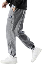 Men's Jogger Jeans Denim Joggers Streetwear Casual Jean Sweatpants Drawstring Elastic Waist Cargo Pants