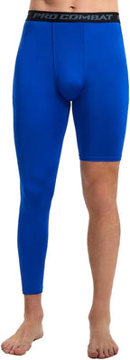 Fashion Men's Basketball Single Leg Tight Sports Pants 1/2 One Leg Compression Pants Athletic Base Layer Underwear