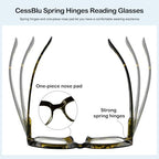 CessBlu 12 Pack Fashionable Reading Glasses for Women Spring Hinges Stylish Readers +1.50