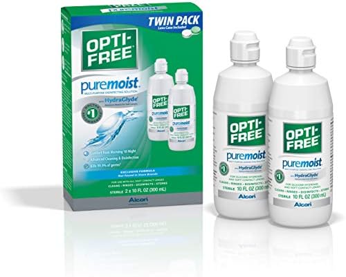 Opti-Free Puremoist Multi-Purpose Disinfecting Solution with Lens Case, 20 Fl Oz (Pack of 2) & 10 Fl Oz (Pack of 1) Bundle