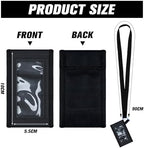 Kosiz 2 Pack Blood Glucose Meter Case with Lanyard Compatible with Dexcom G7 Glucose Monitor Pouch with Viewing Window for Diabetic Accessories Supplies (Black)