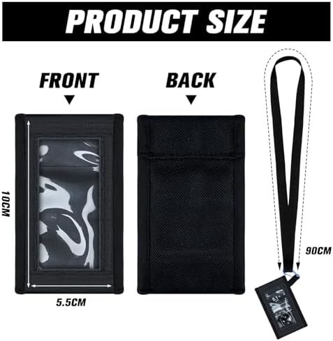 Kosiz 2 Pack Blood Glucose Meter Case with Lanyard Compatible with Dexcom G7 Glucose Monitor Pouch with Viewing Window for Diabetic Accessories Supplies (Black)