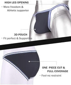 ZONBAILON Men's Briefs Dual Pouch Ice Silk Underwear Open-fly Breathable Sexy Panties