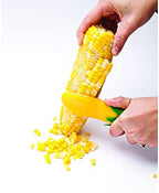 Joie Corn Cob Stripper, Durable Stainless Steel Blades, Secure Contoured Grip, Compact Peeler Cuts in Both Directions to Remove Kernels, Cute Kitchen Gadget, Great Canning Tool