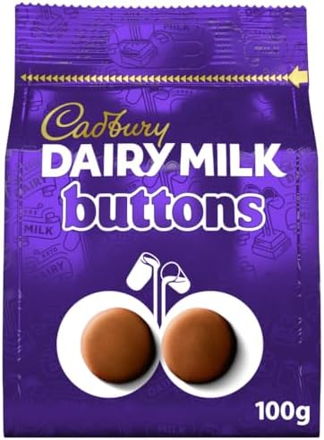 Cadbury Dairy Milk Giant Buttons Chocolate Bag 100g (Pack of 1)