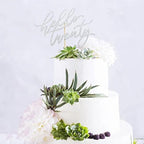 Hello Twenty Cake Topper, Happy 20th Birthday Cake Decorations, Handwriting Script 20th Anniversary Party, Silver Glitter